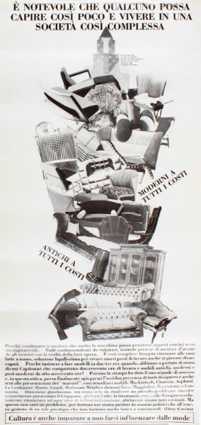 DINO GAVINA : Raccolta di opuscoli, cataloghi, cartoline pubblicitarie, manifesti di Dino Gavina e Gavina spa.  - Asta Arte antica, moderna e contemporanea - Associazione Nazionale - Case d'Asta italiane