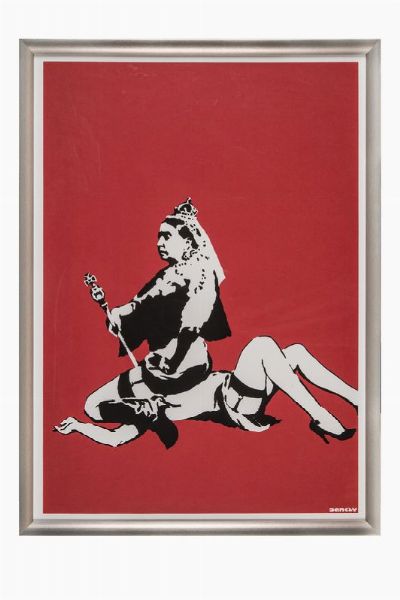 Banksy : Queen Victoria.  - Asta Arte antica, moderna e contemporanea - Associazione Nazionale - Case d'Asta italiane