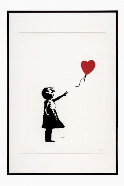 Banksy : Balloon girl.  - Asta Arte antica, moderna e contemporanea - Associazione Nazionale - Case d'Asta italiane