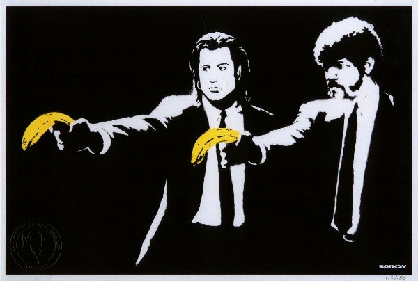 Banksy : Pulp Fiction.  - Asta Arte antica, moderna e contemporanea - Associazione Nazionale - Case d'Asta italiane