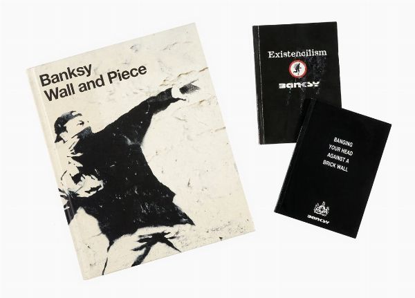 Banksy : Lotto composto di 3 libri.  - Asta Arte antica, moderna e contemporanea - Associazione Nazionale - Case d'Asta italiane
