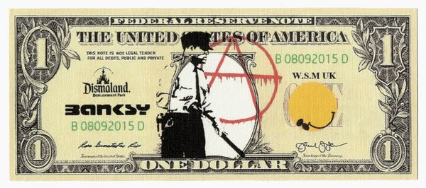 Banksy : Dismal dollar. Anarchy.  - Asta Arte antica, moderna e contemporanea - Associazione Nazionale - Case d'Asta italiane