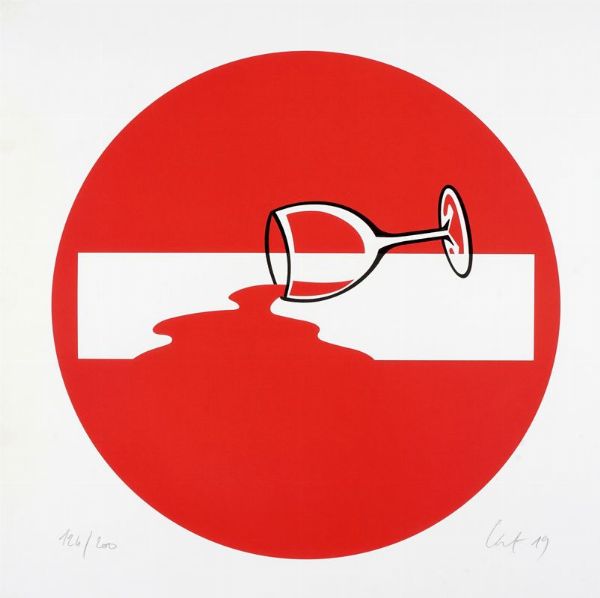 ABRAHAM CLET : Bicchiere di vino.  - Asta Arte antica, moderna e contemporanea - Associazione Nazionale - Case d'Asta italiane