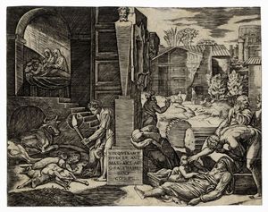 MARCANTONIO RAIMONDI - Morbetto (La peste frigia).