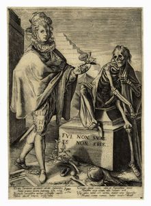 JAN SAENREDAM - La morte e il giovane (fui non sum / es non eris).