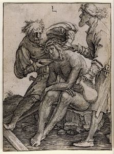 LUCAS VAN LEYDEN - Soldati offrono acqua da bere al Salvatore.