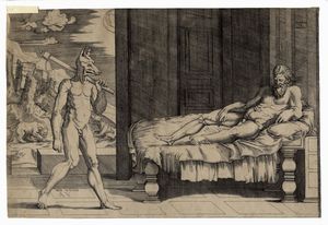 Enea Vico - Metamorfosi di Licaone.