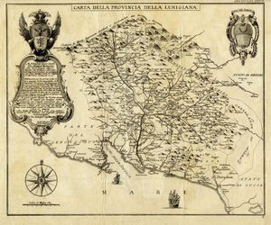 GIUSEPPE ALLEGRINI - Carta della Provincia della Lunigiana.