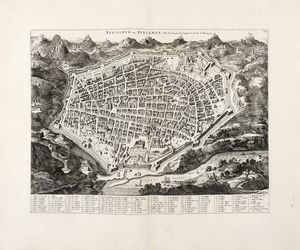 JOHANNES BLAEU - Plaisance ou Piacensa. Ville dela Lombardie, Capital du Duch de Plaisance.
