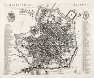 JOHANNES BLAEU - Mediolanum vulgo Milano.