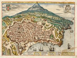 GEORG BRAUN - Catana Urbs Siciliae Clarissima Patria Sc.te Agathae Virginis et Mart:
