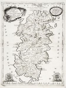 Vincenzo Maria Coronelli - Isola e Regno di Sardegna.