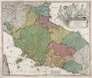 JOHANN BAPTIST HOMANN - Status Ecclesiastici Magnique Ducatus Florentini Nova Exhibitio...