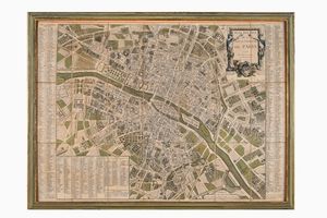 JEAN LATTR - Plan Routier de la Ville et Faubourg de Paris.