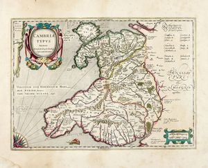 Abraham Ortelius - Cambriae Typus Auctore Humfredo Lhuydo Denbigiense Cambrobritanno.