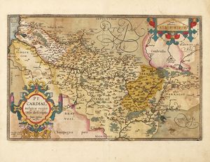 Abraham Ortelius - Picardiae, Belgicae Regionis descriptio. Joanne Surhonio auctore.