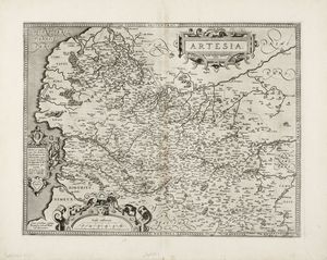 Abraham Ortelius - Artois /ARTESIA. Iacobo Surhonio Montano auctore.