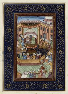 Due scene di corte e uno spaccato di vita quotidiana.  - Asta Arte antica, moderna e contemporanea - Associazione Nazionale - Case d'Asta italiane