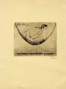 GEORG ERLER - Lotto composto di 2 ex libris erotici.