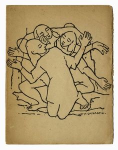 Felice Casorati - Concerto di danze, libretto con litografia originale in copertina.