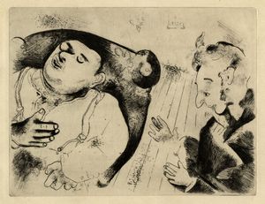 Marc Chagall - Tchitchikov et Sobakvitch discutent affaires.