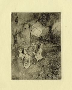 EDGAR DEGAS - Danseuses dans les Coulisses.