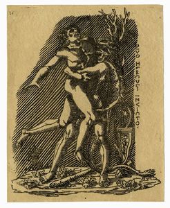 GIOVANNI ANTONIO DA BRESCIA - Ercole e Anteo.