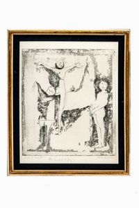 Marino Marini - Gruppo di arlecchini.