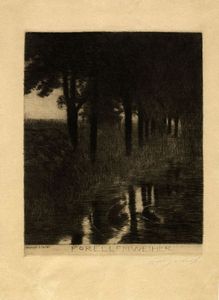 FRANZ VON STUCK - Forellenwehier (Stagno delle trote).