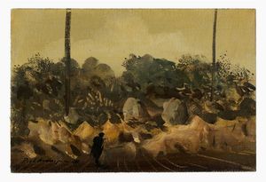 Pietro Annigoni - Figura in un paesaggio.