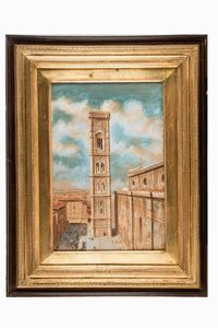 Odoardo Borrani - Il campanile di Giotto.