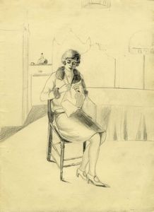 ETTORE DE MARIA BERGLER - Lotto composto di 14 disegni e 1 cartolina.