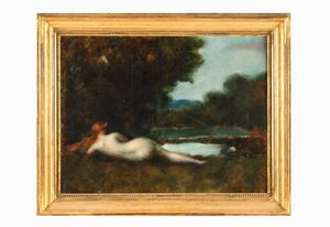 JEAN-JACQUES HENNER - Rve ou la nymphe endormie.