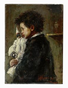 Antonio Mancini - Scugnizzo e pulcinella.