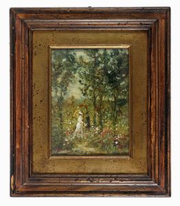 Giuseppe Sacheri - Figure femminili nel bosco.