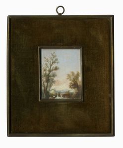 Renato Zini - Lotto composto di 7 microdipinti e microacquerelli.