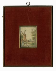 Renato Zini : Lotto composto di 7 microdipinti e microacquerelli.  - Asta Arte antica, moderna e contemporanea - Associazione Nazionale - Case d'Asta italiane