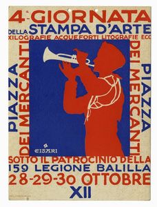 GIUSEPPE RENATO BERTELLI - Profilo continuo del Duce.