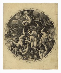 HENDRIK GOLTZIUS - La resurrezione dei morti / La discesa dei dannati all'Inferno.