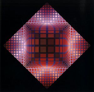VICTOR VASARELY - Structures universelles du damier.