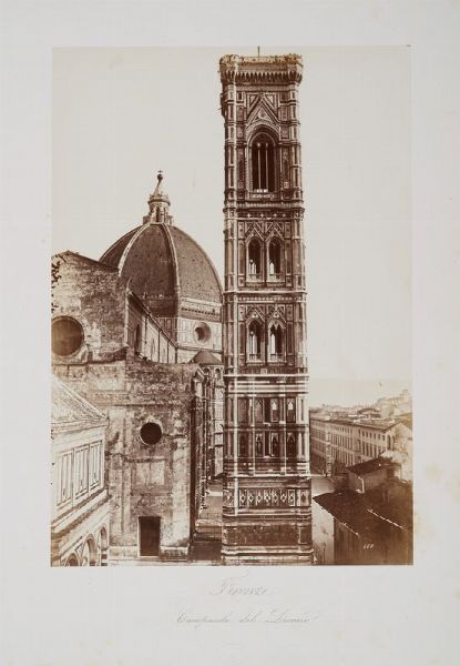LEOPOLDO ALINARI : Firenze. Campanile di Giotto.  - Asta Fotografie storiche - Associazione Nazionale - Case d'Asta italiane