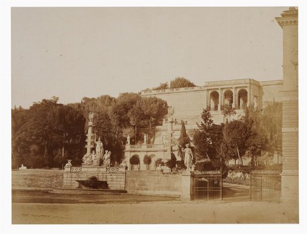 Roma. Piazza del Popolo e il Pincio.  - Asta Fotografie storiche - Associazione Nazionale - Case d'Asta italiane
