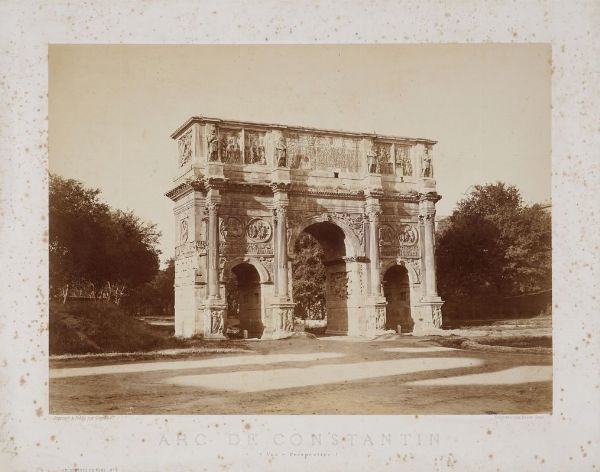 AUGUSTE-ROSALIE BISSON : Roma. Arco di Costantino.  - Asta Fotografie storiche - Associazione Nazionale - Case d'Asta italiane