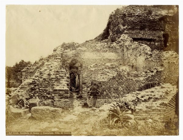 ROBERT JULIUS RIVE : Dintorni di Roma. Villa di Cicerone al Tuscolo.  - Asta Fotografie storiche - Associazione Nazionale - Case d'Asta italiane