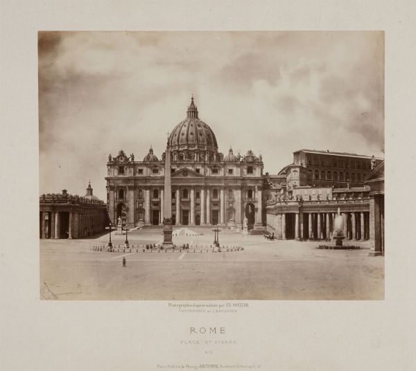 CHARLES SOULIER : Roma. Piazza San Pietro.  - Asta Fotografie storiche - Associazione Nazionale - Case d'Asta italiane
