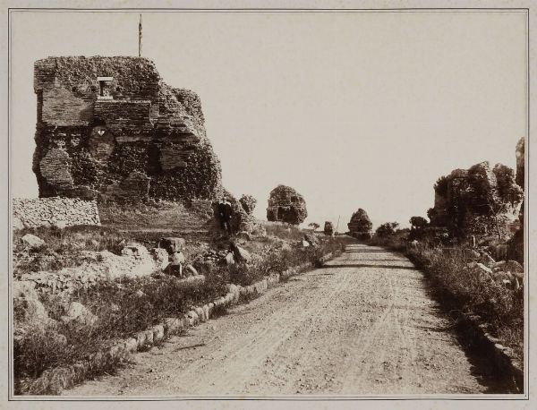 JAMES ANDERSON : Roma. Veduta della Via Appia.  - Asta Fotografie storiche - Associazione Nazionale - Case d'Asta italiane