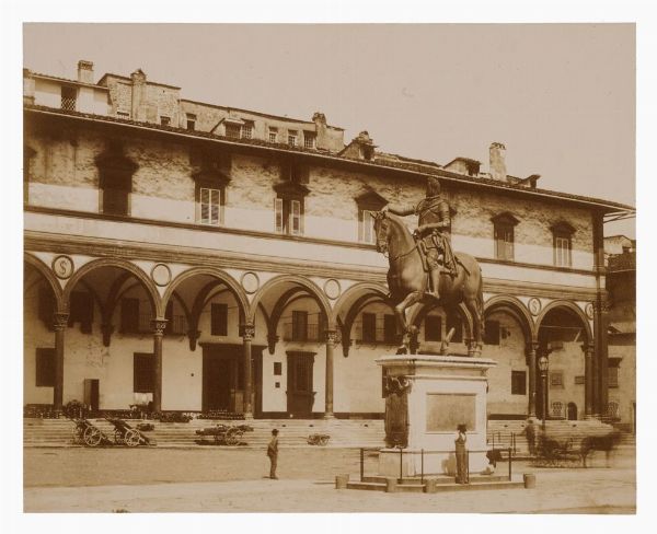 JOHN BRAMPTON PHILPOT : Firenze. Piazza della SS. Annunziata.  - Asta Fotografie storiche - Associazione Nazionale - Case d'Asta italiane