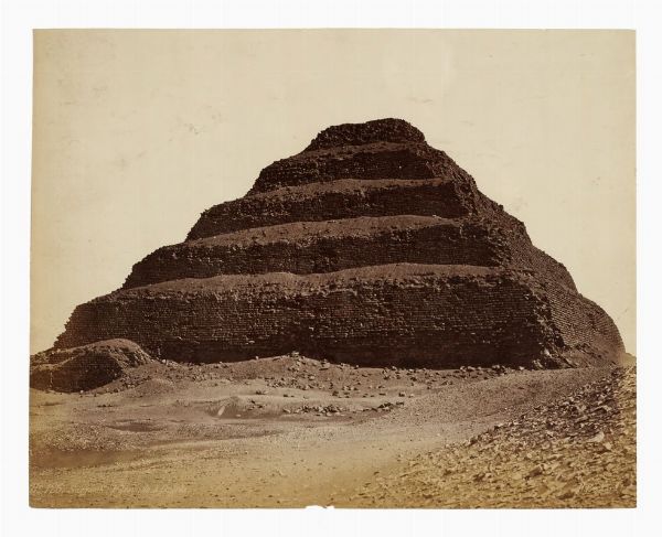 EMILE BCHARD : Lotto di due vedute delle Piramidi d'Egitto.  - Asta Fotografie storiche - Associazione Nazionale - Case d'Asta italiane