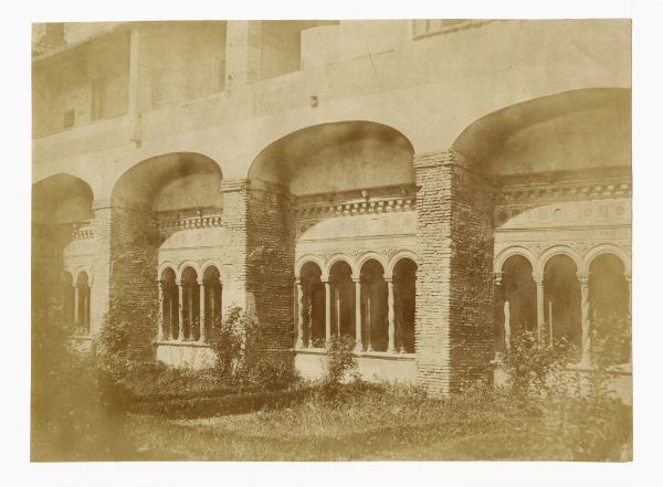 GIACOMO CANEVA : Roma. Chiostro di San Giovanni in Laterano.  - Asta Fotografie storiche - Associazione Nazionale - Case d'Asta italiane