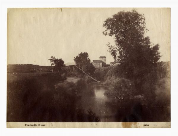 GIACOMO CANEVA : Campagna romana. Paesaggio con l'Aniene.  - Asta Fotografie storiche - Associazione Nazionale - Case d'Asta italiane